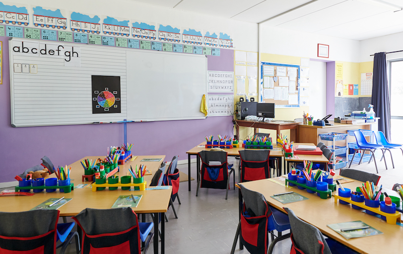 An empty classroom