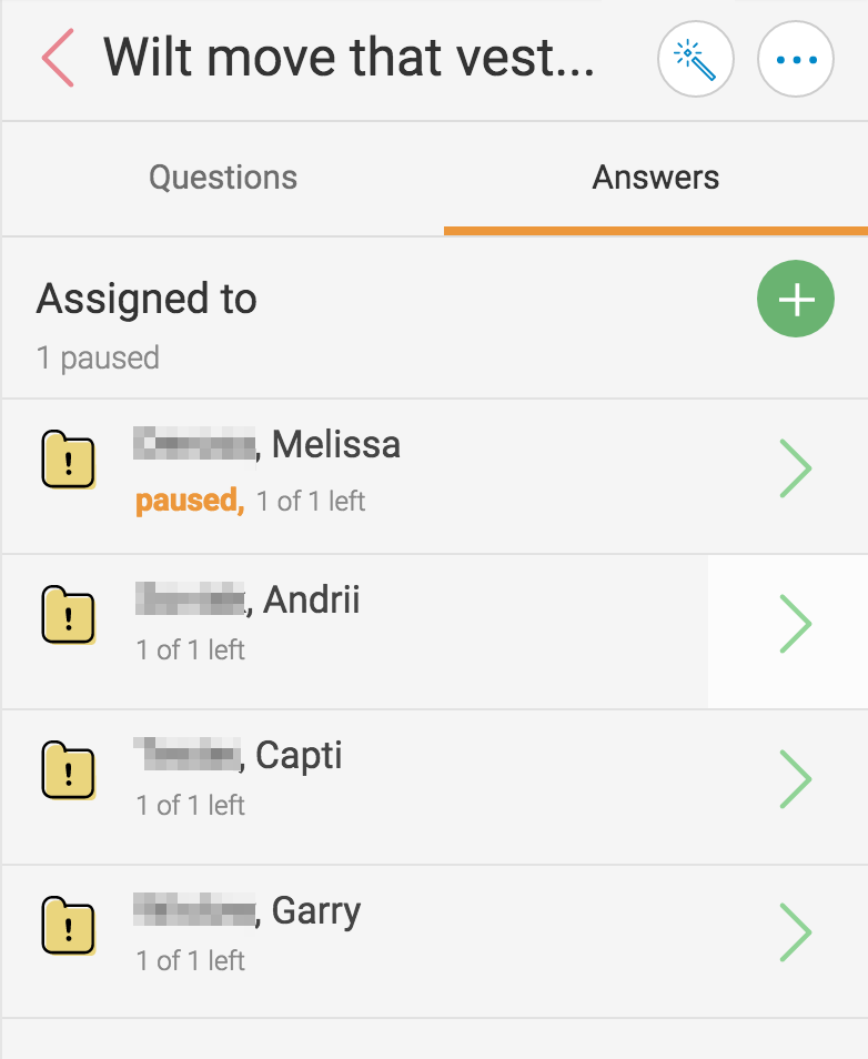 Select a student to see their answers in real time