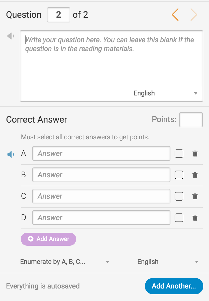 Answer multiple choice questions by choosing all correct answers