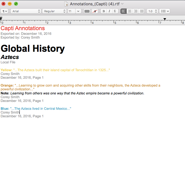 Export your word list to any text editor