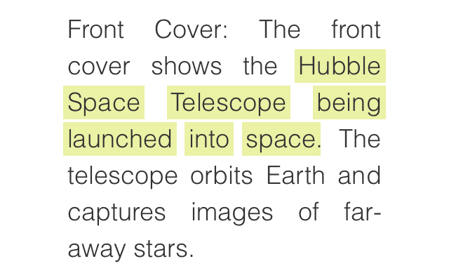 Highlighted: The Hubble Space telescope being launched into space